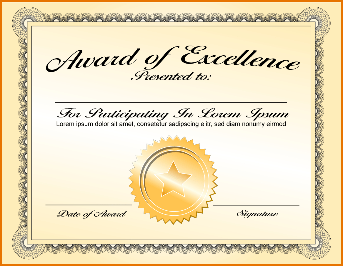 Certificate Template For Academic Achievement | Student For Academic Award Certificate Template