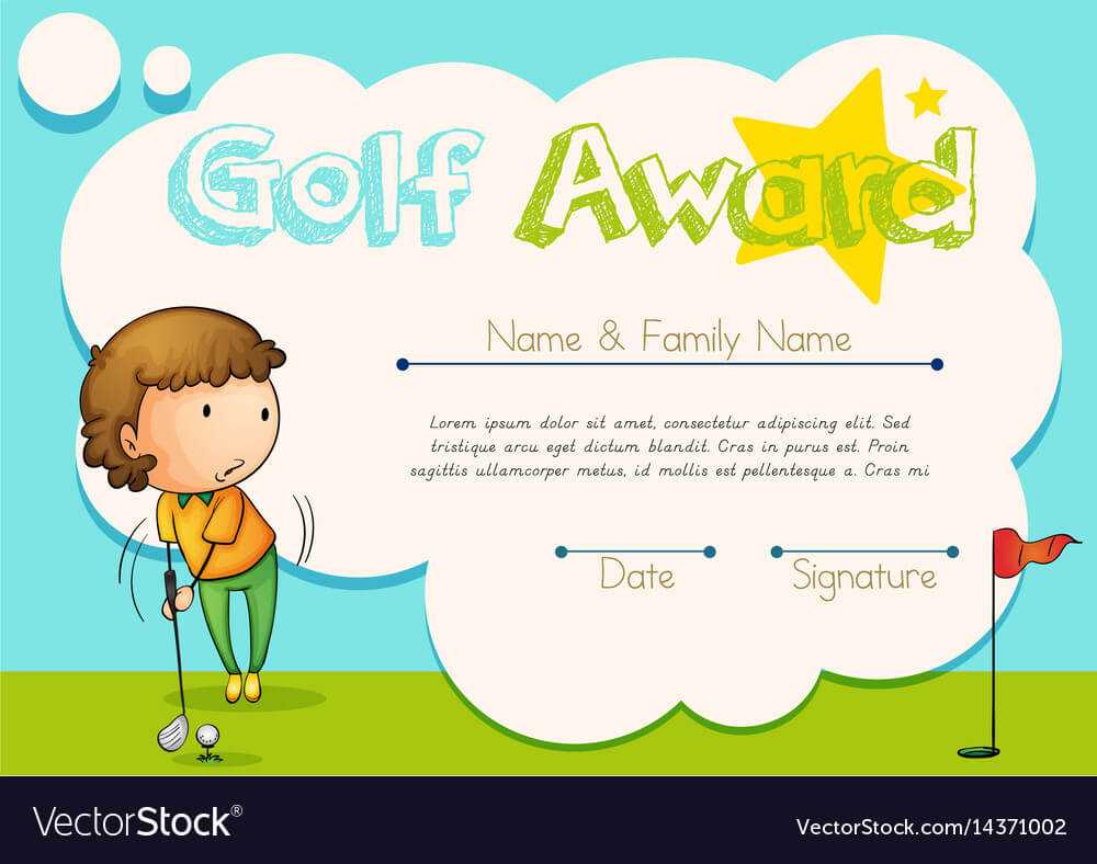 Certificate Template For Golf Award Throughout Golf Certificate Template Free