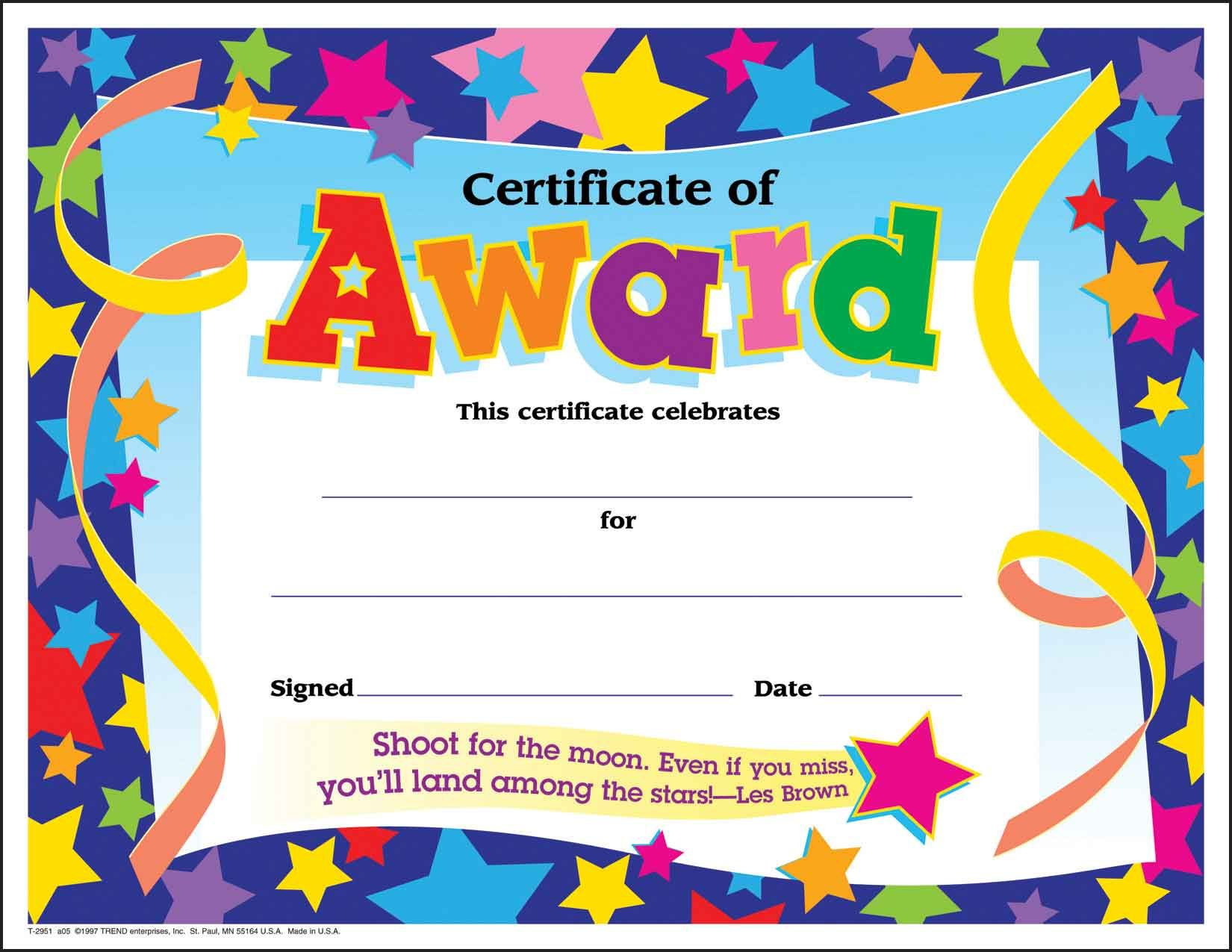 Certificate Template For Kids Free Certificate Templates For Free Student Certificate Templates