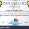 Certificate Template For Swimming Award Illustration Stock in Swimming Award Certificate Template