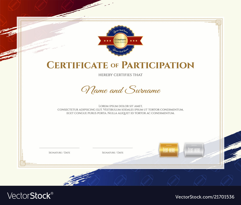 Certificate Template In Rugby Sport Theme With In Rugby League Certificate Templates