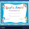 Certificate Template With Kids Swimming for Swimming Certificate Templates Free