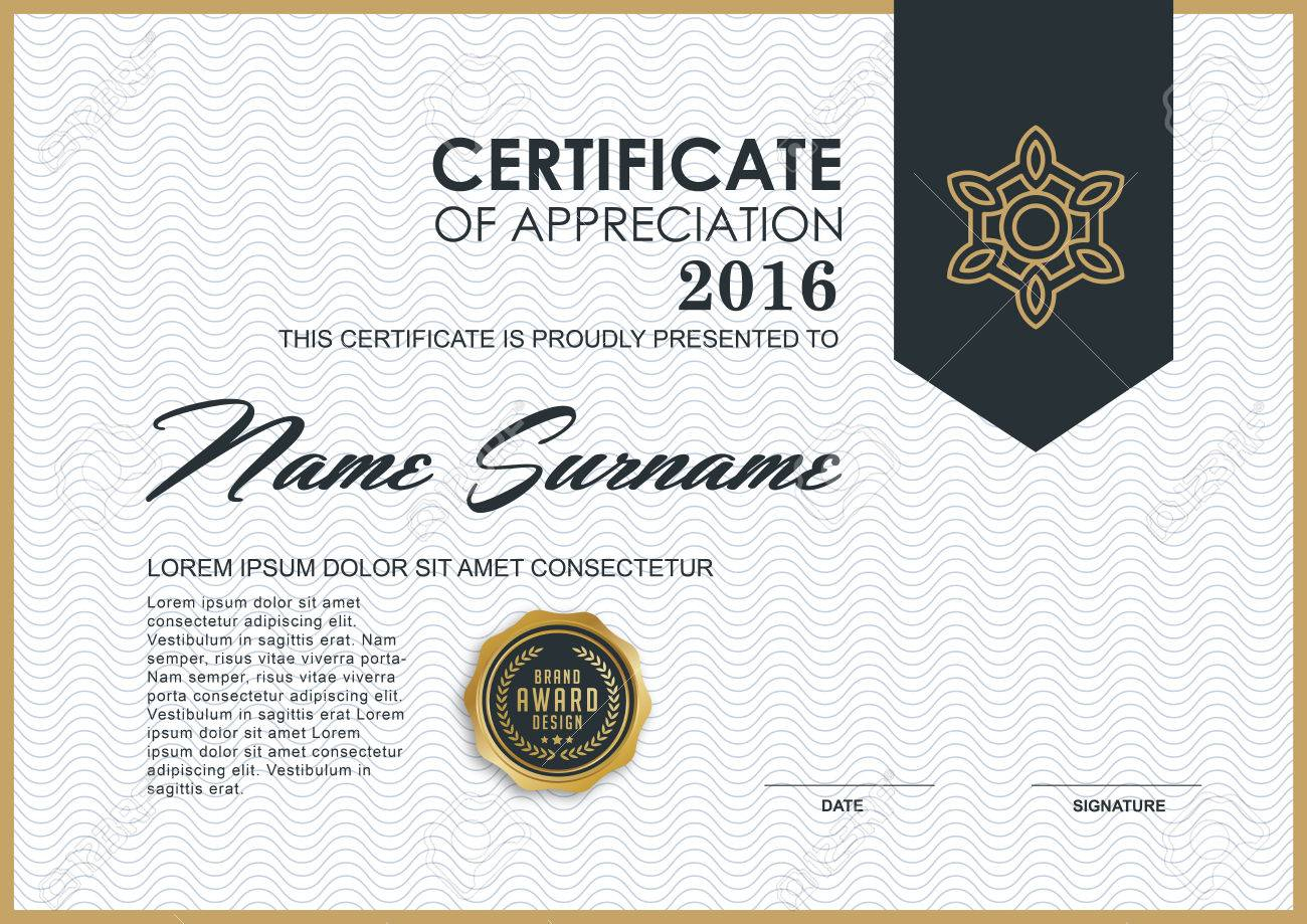 Certificate Template With Luxury And Modern Pattern,, Qualification.. Intended For Qualification Certificate Template
