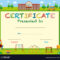 Certificate Template With School In Background Throughout Free School Certificate Templates