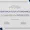 Certificate Templates: Ms Word Perfect Attendance With Certificate Of Attendance Conference Template