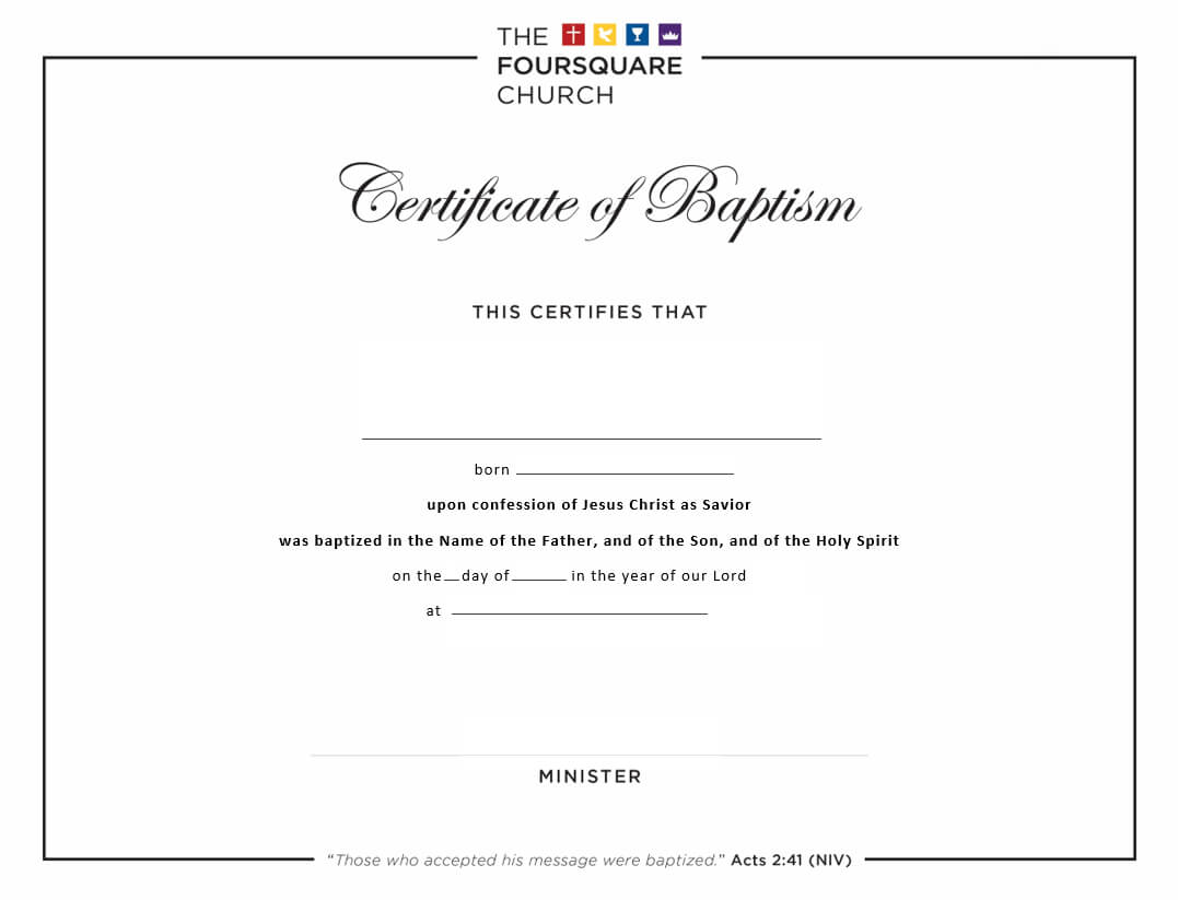 Certificates: Baptism And Dedication | News + Resources Regarding Baptism Certificate Template Word