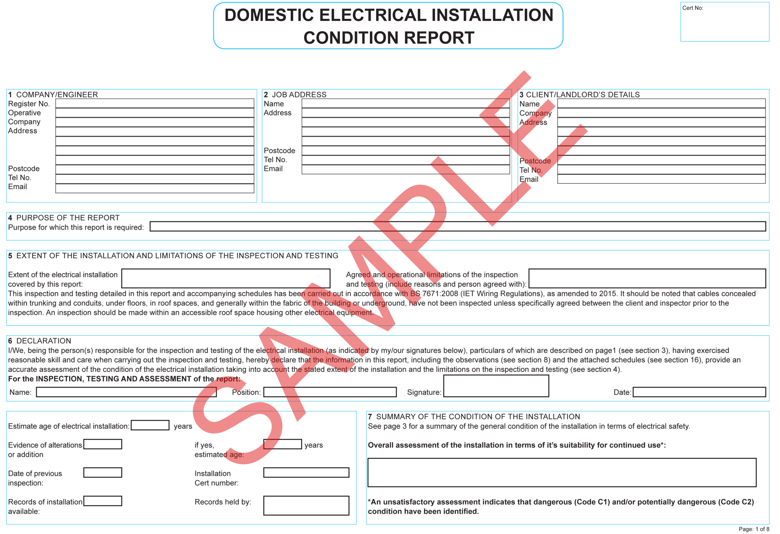 Certificates | Everycert With Minor Electrical Installation Works Certificate Template