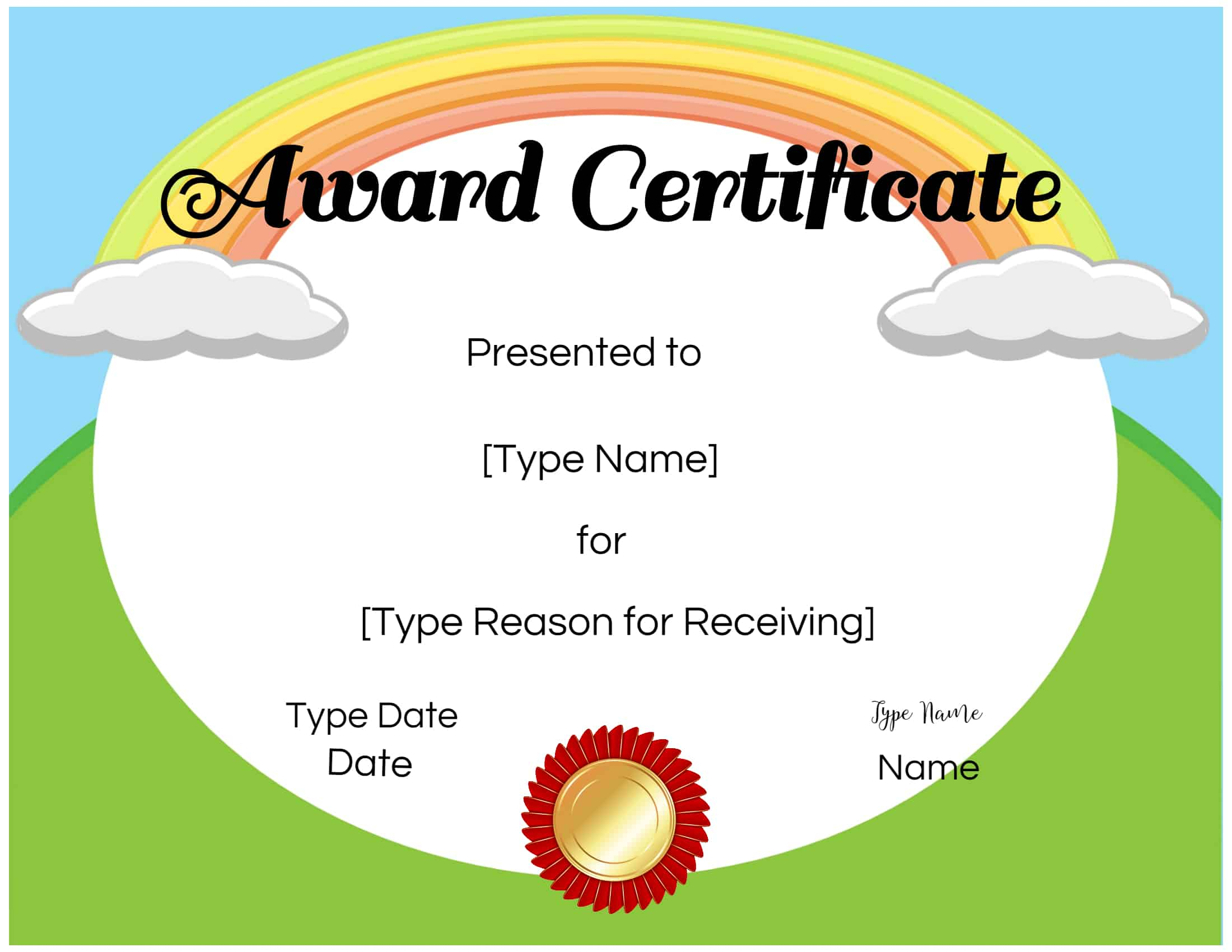 Certificates For Kids Pertaining To Certificate Of Achievement Template For Kids