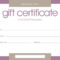 Certificates: Stylish Free Customizable Gift Certificate Pertaining To Certificate Template For Pages