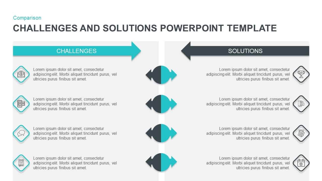 Challenges & Solutions Powerpoint Template – Slidebazaar With Regard To Powerpoint Template Resolution