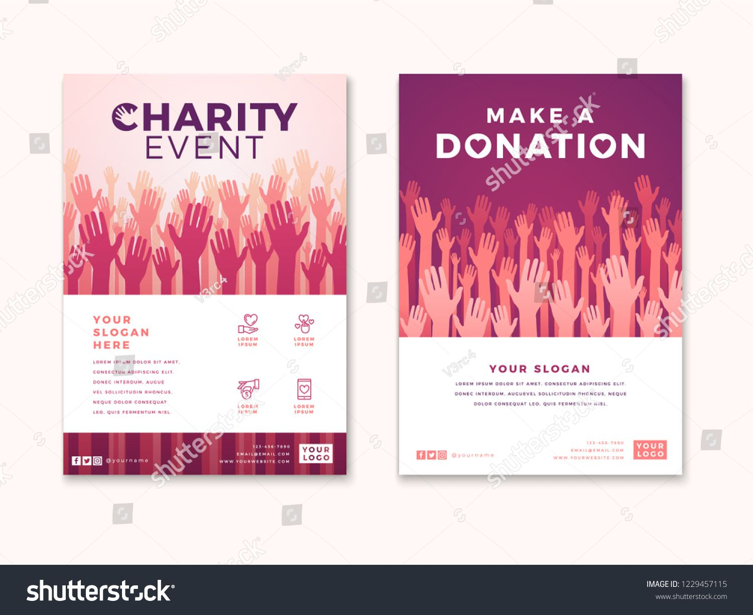 Charity And Donation Poster Design Templates. Card Flyer Pertaining To Donation Card Template Free
