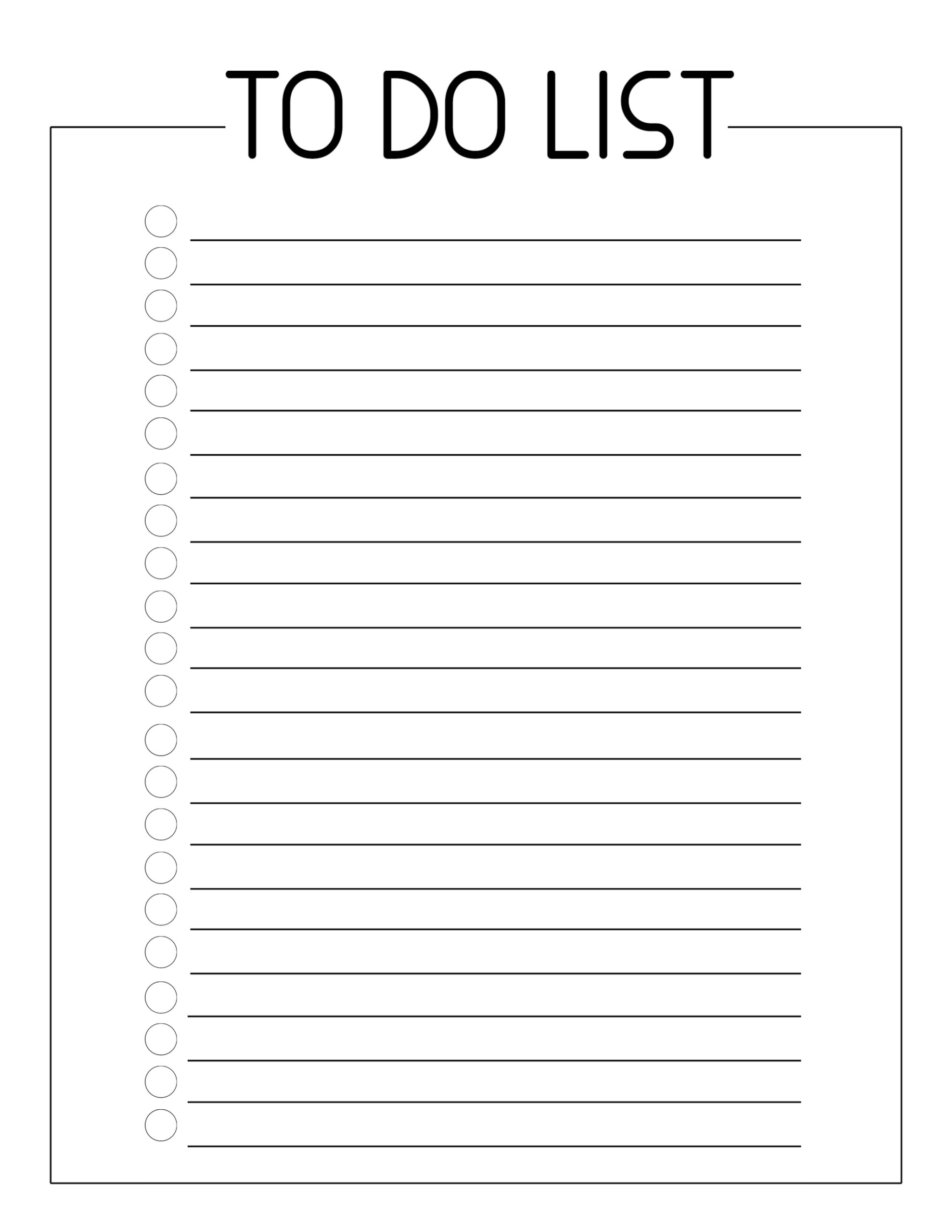Checklist Printable – Zimer.bwong.co With Blank To Do List Template