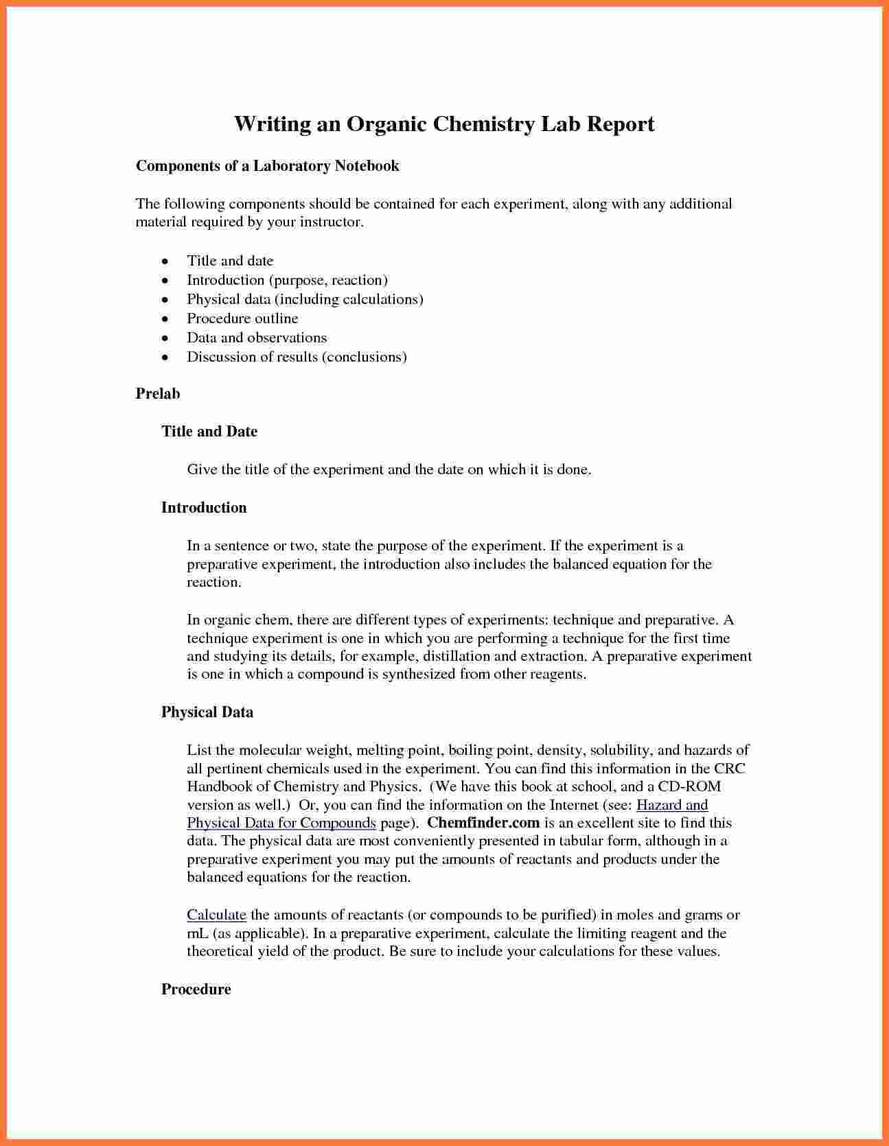 Chemistry Lab Reports – Ironi.celikdemirsan For Lab Report Template Middle School