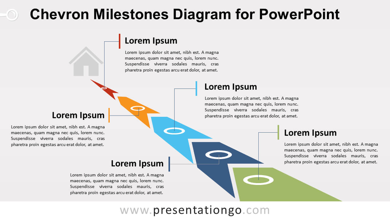 Chevron Milestones Diagram For Powerpoint – Presentationgo Throughout Powerpoint Chevron Template