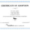 Child Adoption Certificate Template | Sample Resume For In Adoption Certificate Template