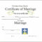 Christian Wedding Certificate Sample - Google Search in Certificate Of Marriage Template