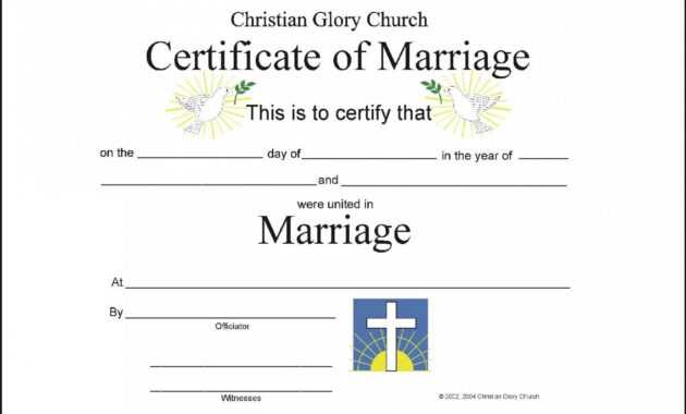 Christian Wedding Certificate Sample - Google Search in Certificate Of Marriage Template