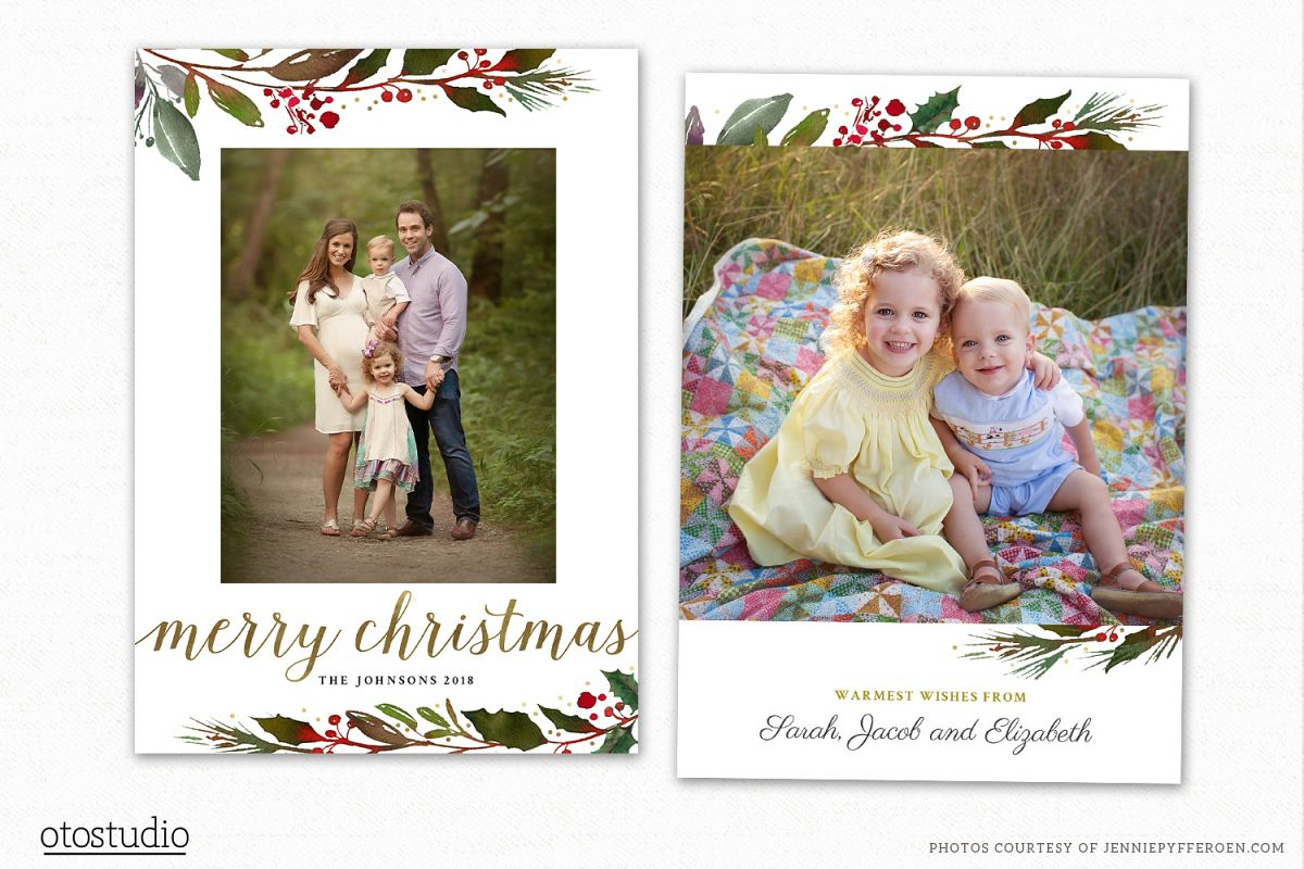 Christmas Card Template For Photographers Cc190 For Holiday Card Templates For Photographers