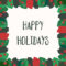 Christmas Greeting Card Template With Green And Red Brushstrokes.. Regarding Happy Holidays Card Template