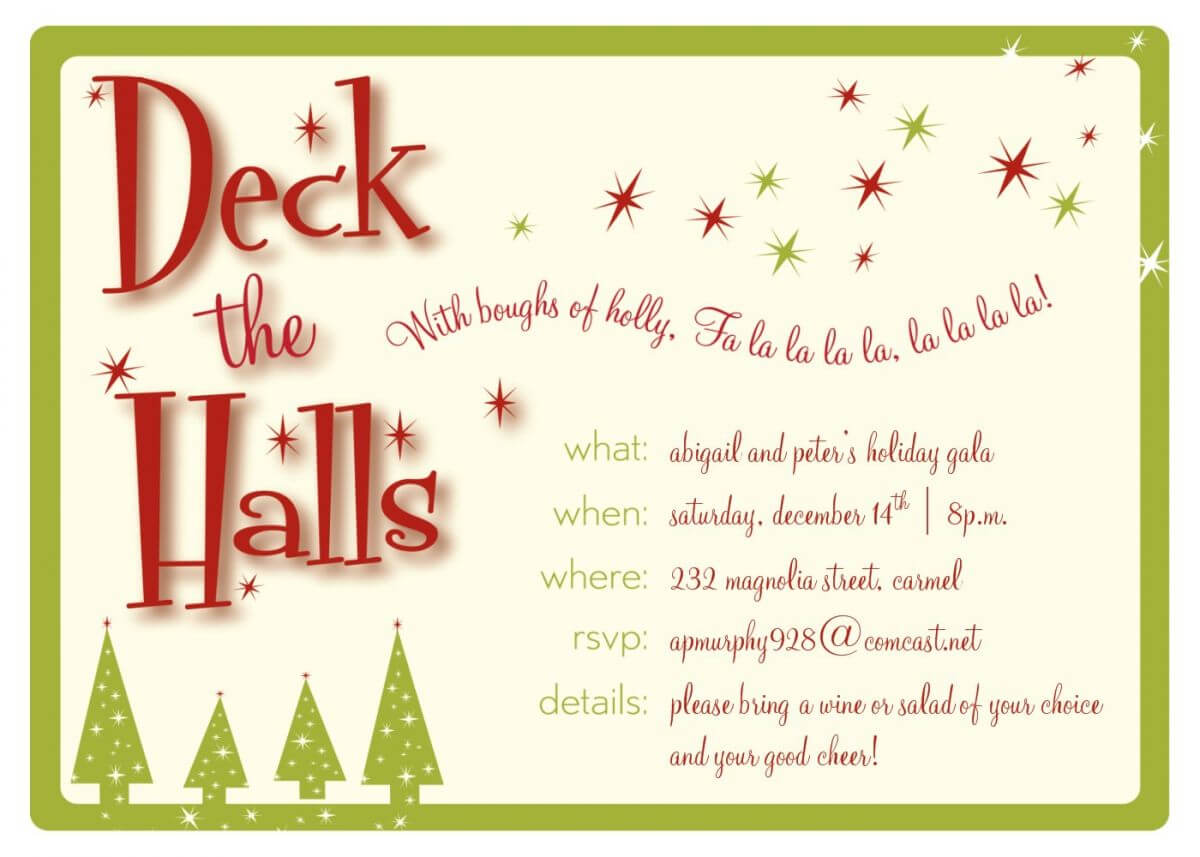 Christmas Party Invite Template Christmas Holiday Party With Regard To Free Christmas Invitation Templates For Word