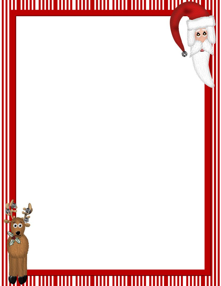Christmas Stationery Templates Free Printable | Christmas Throughout Christmas Border Word Template