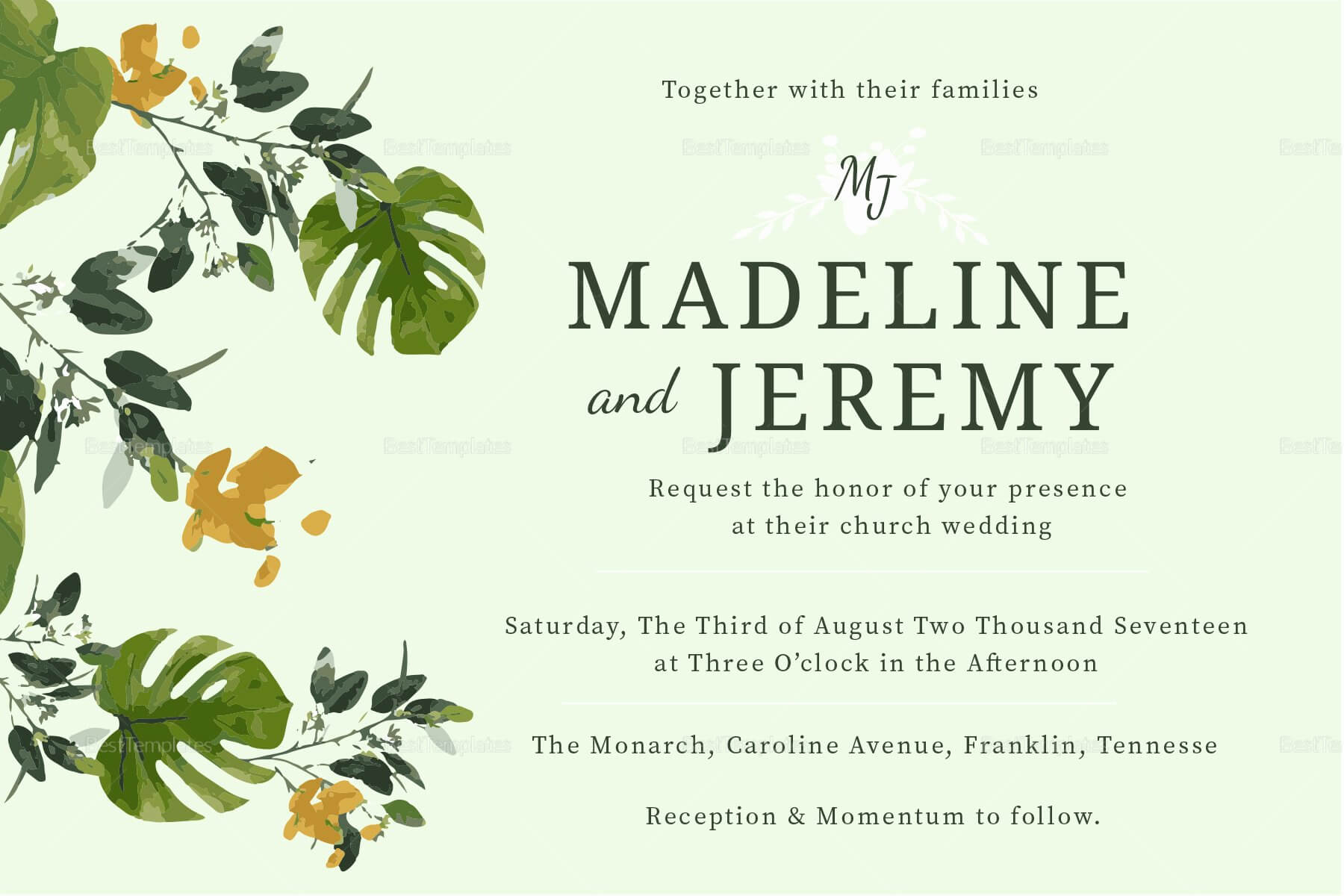 Church Invite Cards Template New Church Invitation Templates Within Church Wedding Invitation Card Template