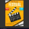 Cinema Movie Festival Poster Card Template Pertaining To Film Festival Brochure Template