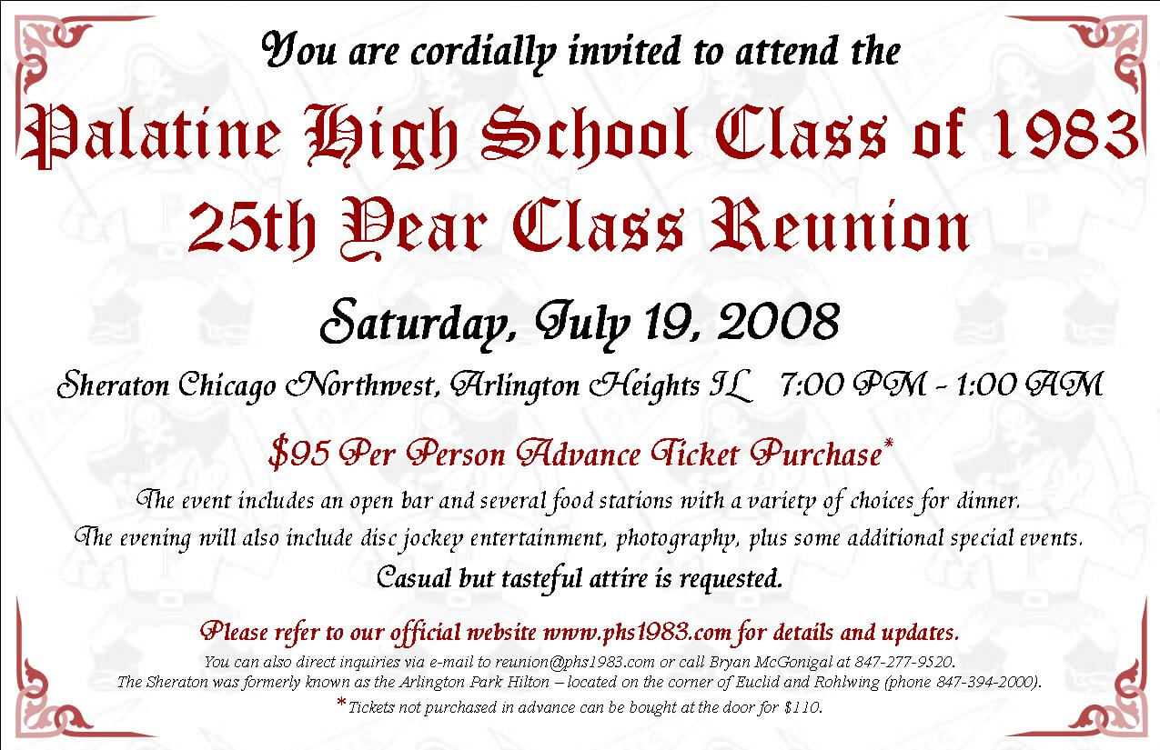 Class Reunion Similiar High School Reunion Program Template In Reunion Invitation Card Templates