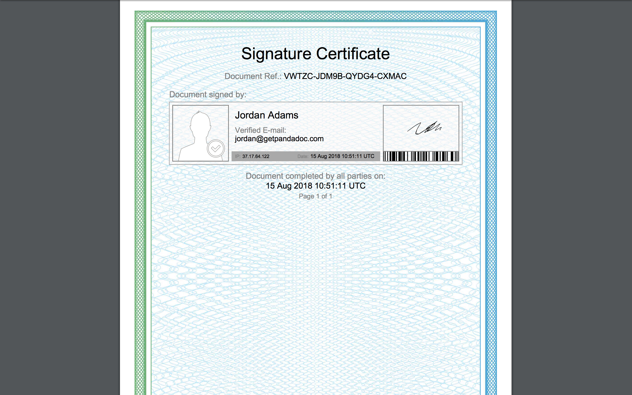 Classic Editor] Signature Certificate Of Completed Documents With Regard To Track And Field Certificate Templates Free