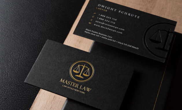 Classic Modern Black Duplex Attorney Business Card Template inside Lawyer Business Cards Templates