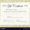 Classy Gift Certificate Template | Certificatetemplategift With Regard To Validation Certificate Template