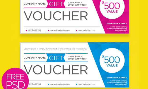 Clean And Modern Gift Voucher Template Psd | Psdfreebies with Gift Certificate Template Photoshop