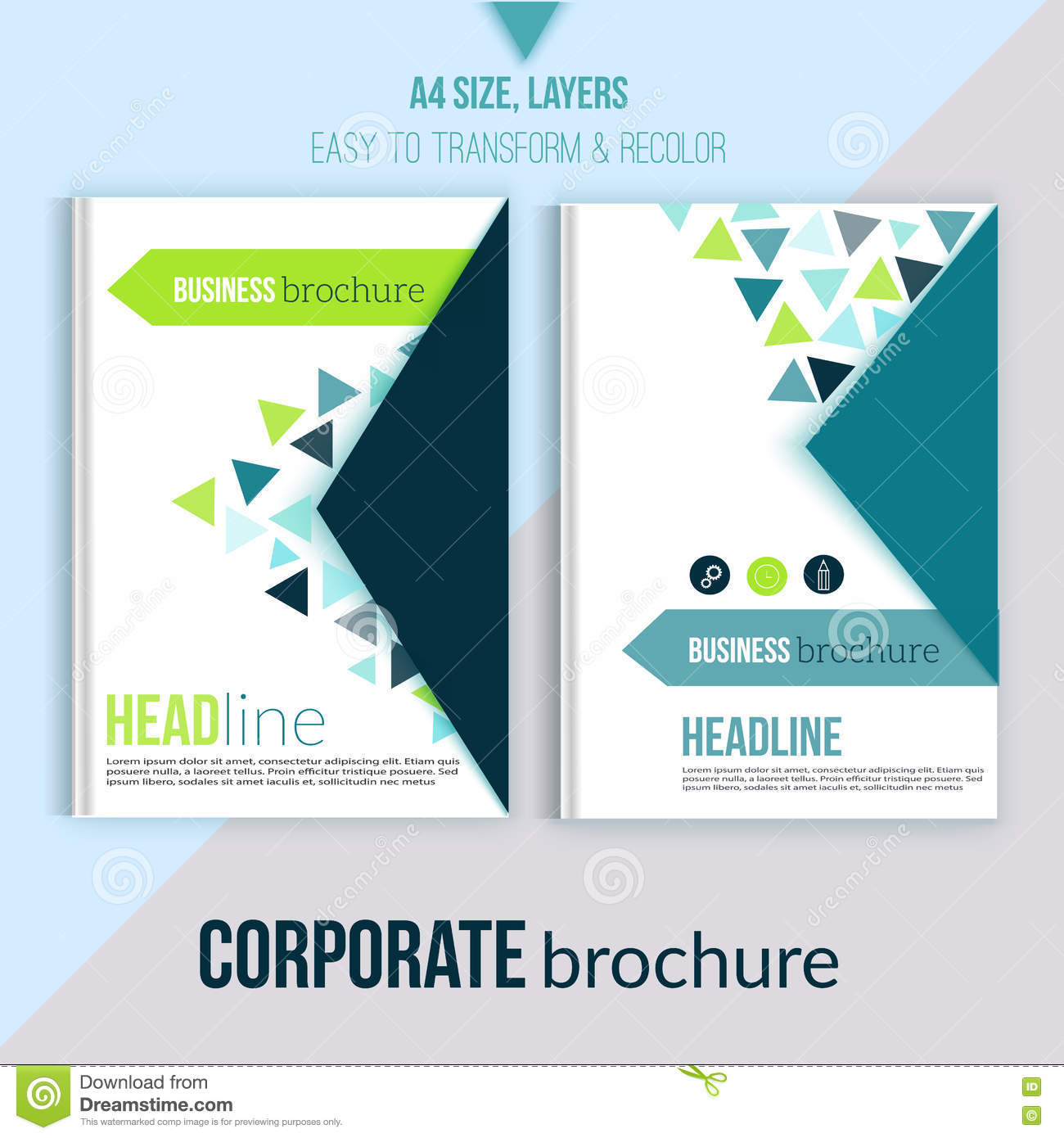 Clean Brochure Design, Annual Report, Cover Template Inside Cleaning Brochure Templates Free