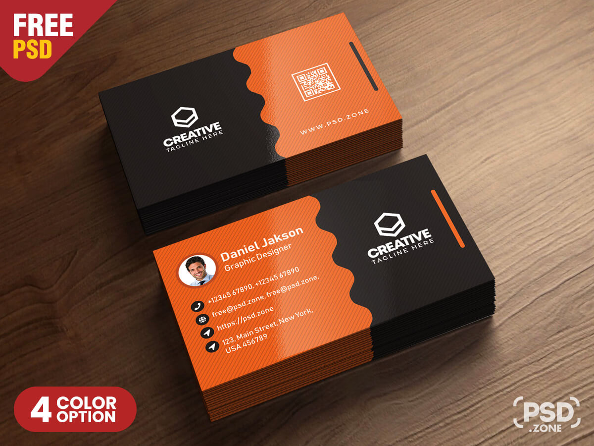 Clean Business Card Psd Templates - Psd Zone Pertaining To Visiting Card Psd Template