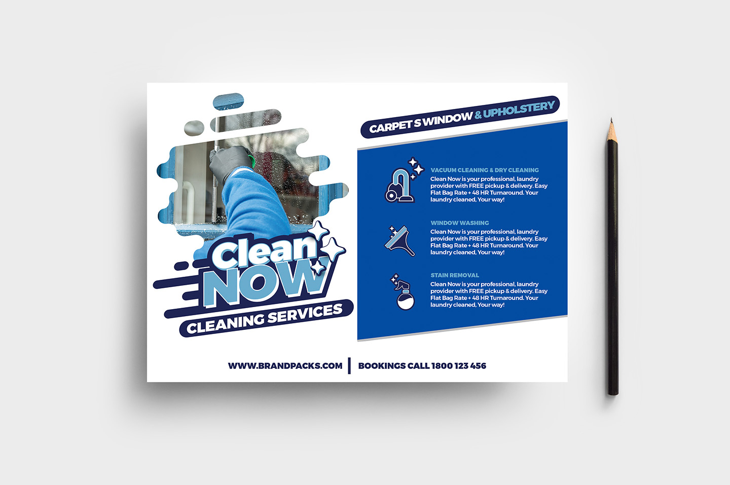 Cleaning Service Flyer Template In Psd, Ai & Vector – Brandpacks For Commercial Cleaning Brochure Templates