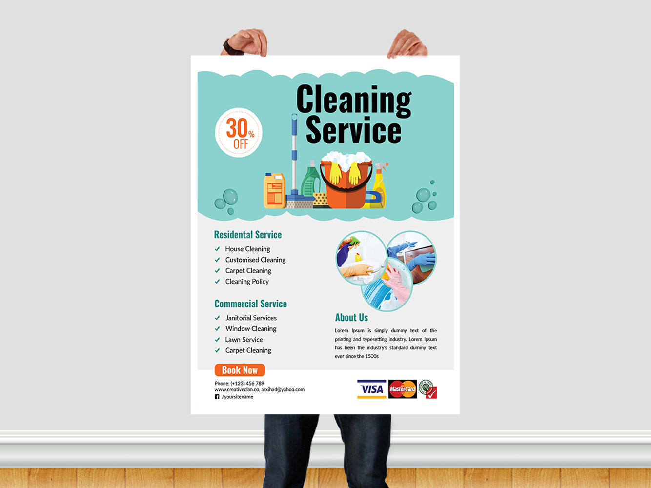 Cleaning Service Flyer Templatear Xihad On Dribbble Inside Commercial Cleaning Brochure Templates