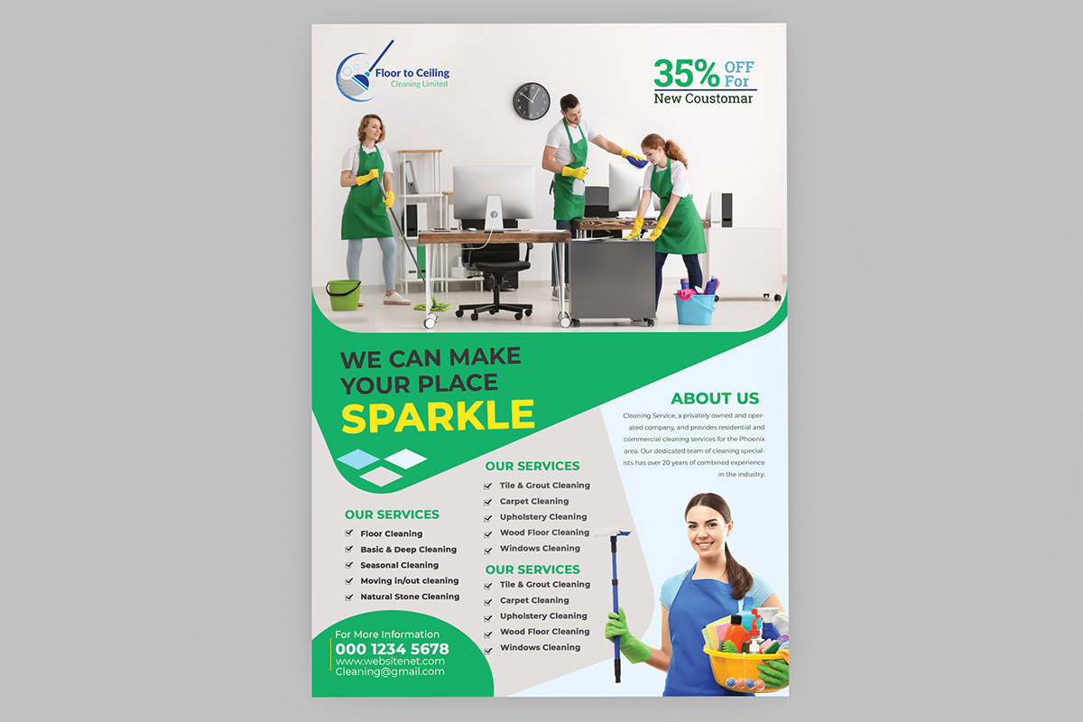 Cleaning Services Flyer Template On Student Show Within Commercial Cleaning Brochure Templates