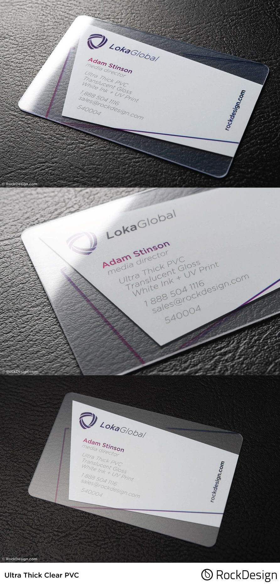 Clear Plastic Business Cards With White Ink | Free Business In Transparent Business Cards Template
