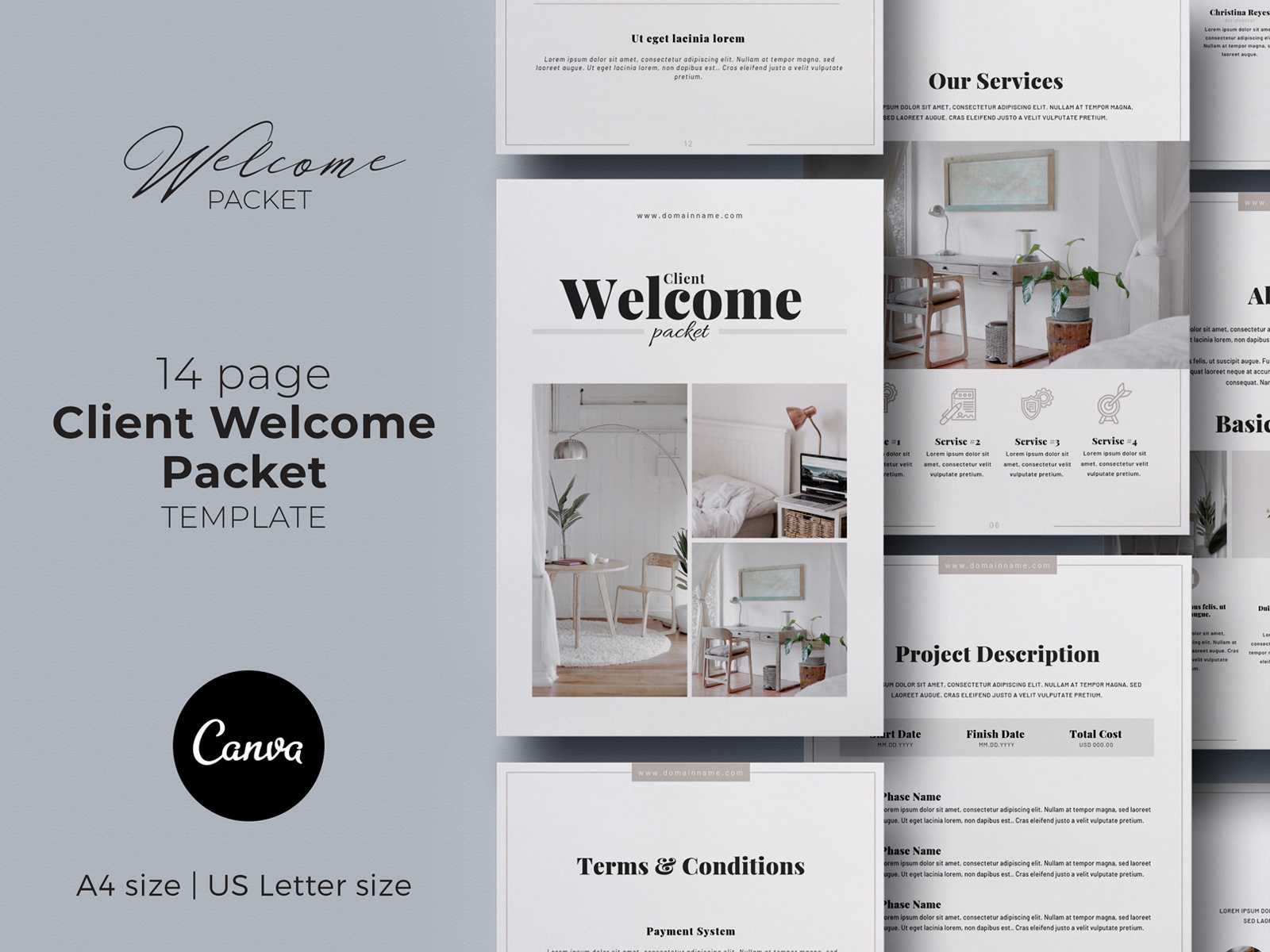 Client Welcome Packet Canva Templateolga Davydova On Throughout Welcome Brochure Template