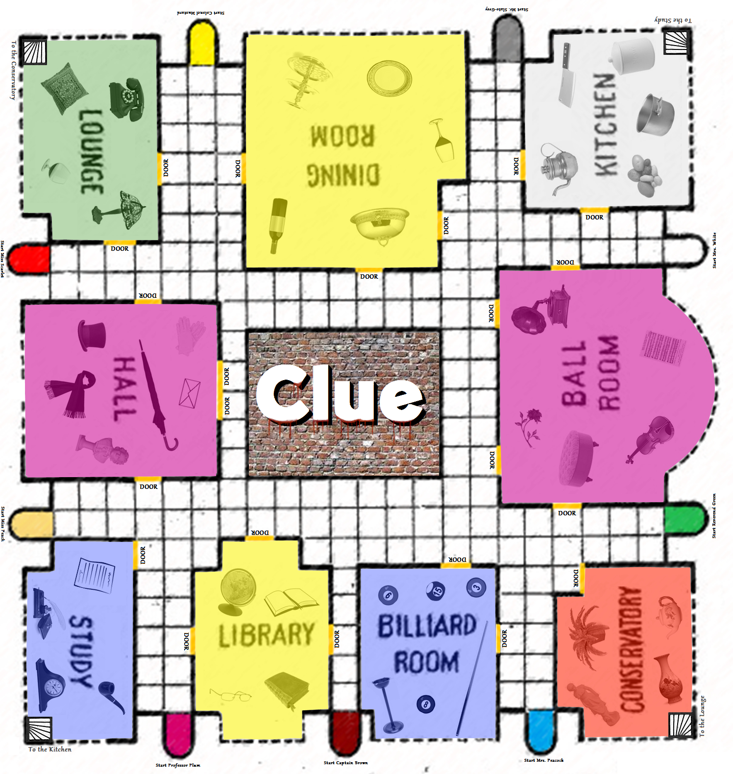 Clue Game Board Printable | Clue Board Game, Clue Games Intended For Clue Card Template