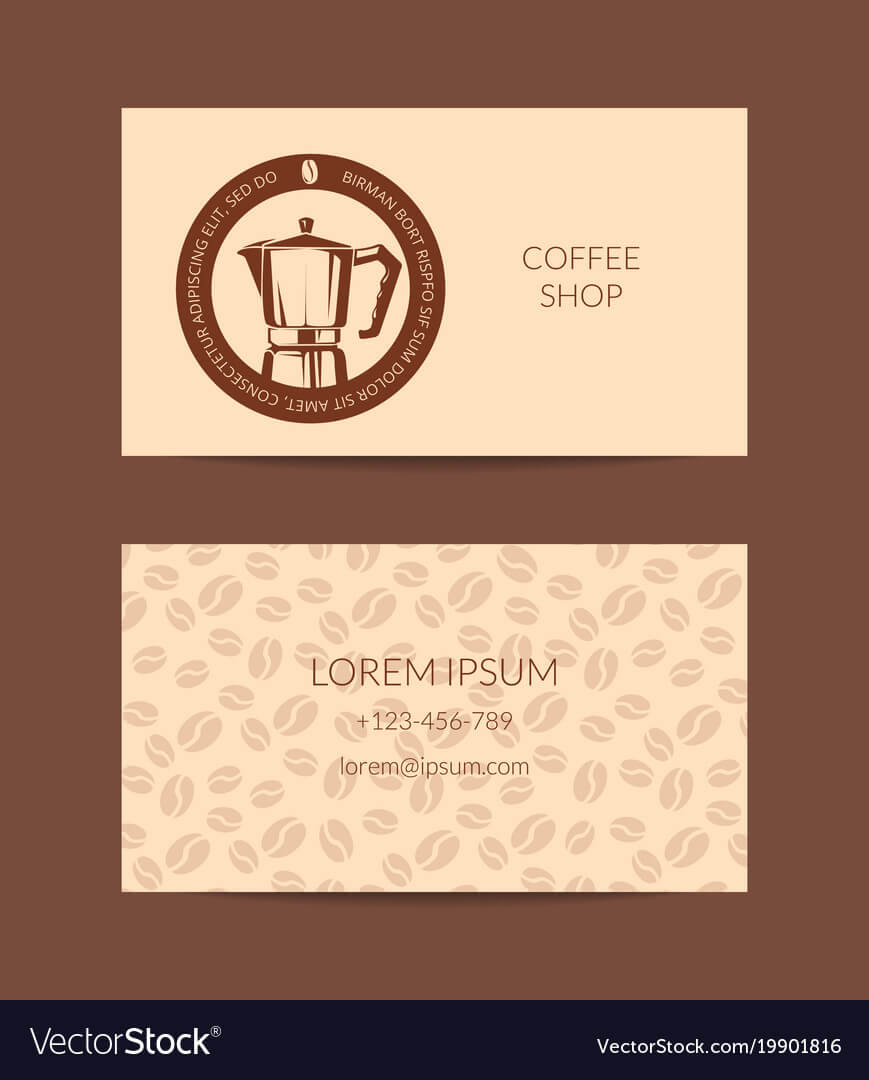 Coffee Shop Or Company Business Card Within Coffee Business Card Template Free