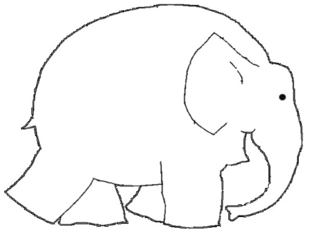 Collection Of Free Acalephans Clipart Template. Download On Throughout Blank Elephant Template