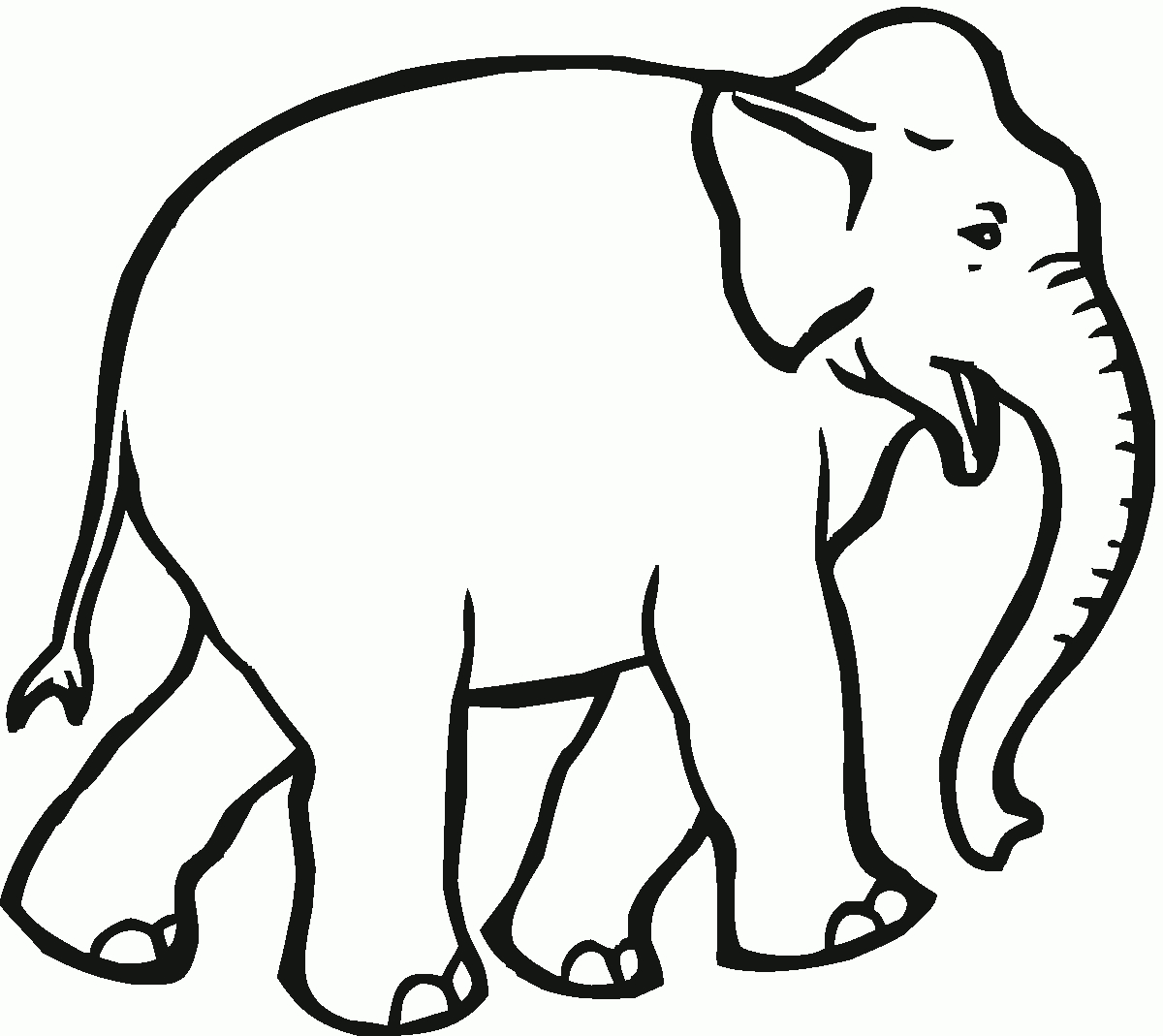 Color Pages ~ Color Page Elephant Coloring Free Printable Regarding Blank Elephant Template