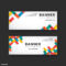 Colorful Website Banner Design Vector Set | Free Image For Free Online Banner Templates
