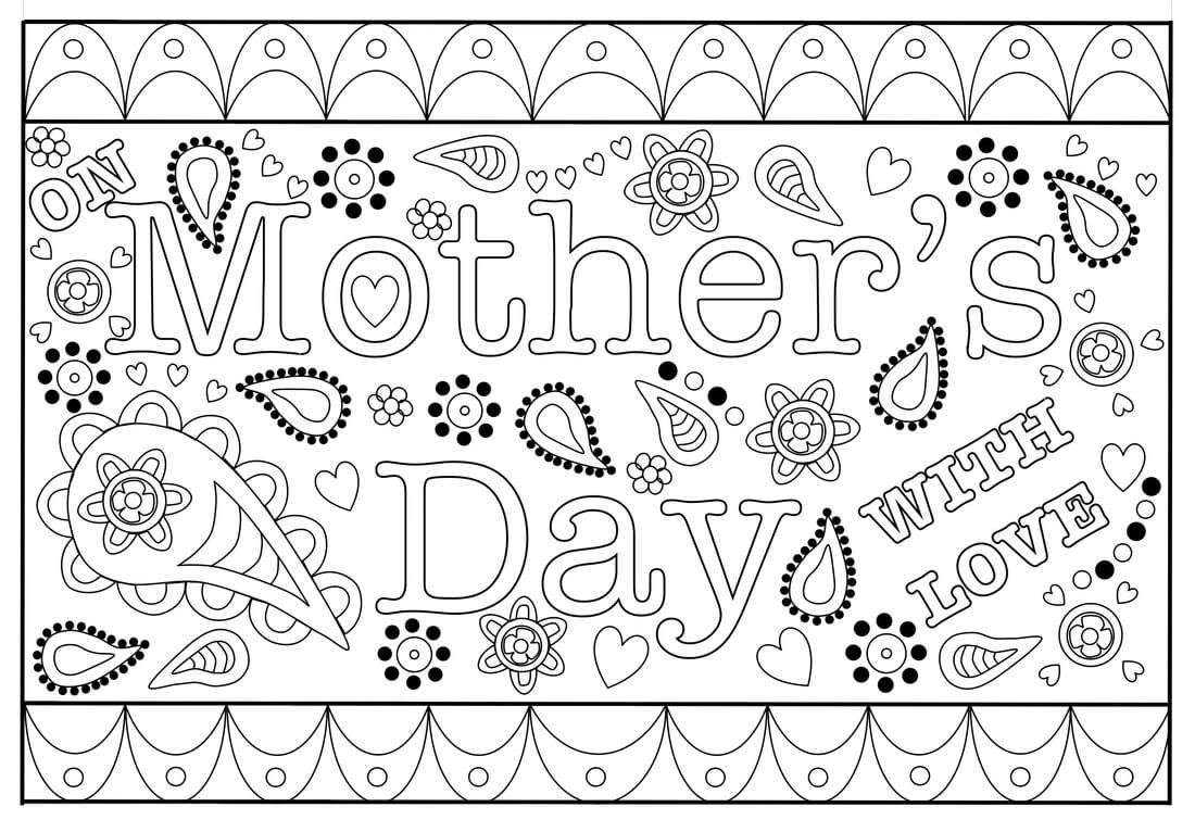 Colouring Mothers Day Card Free Printable Template With Regard To Mothers Day Card Templates