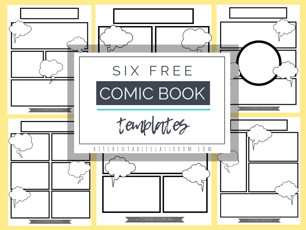 Comic Book Templates – Free Printable Pages – The Kitchen Within Printable Blank Comic Strip Template For Kids