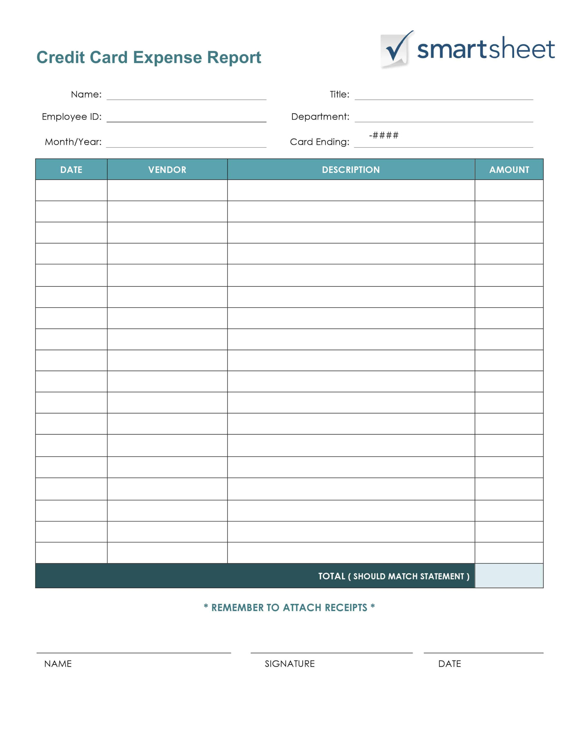 Company Credit Card Expense Report Template | Low Credit Pertaining To Company Expense Report Template