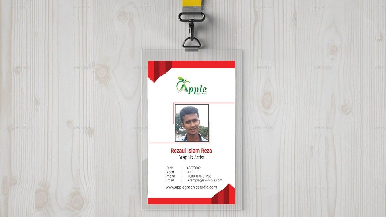 Company Id Card Design | Id Badge Maker - Photoshop Tutorial Pertaining To Faculty Id Card Template