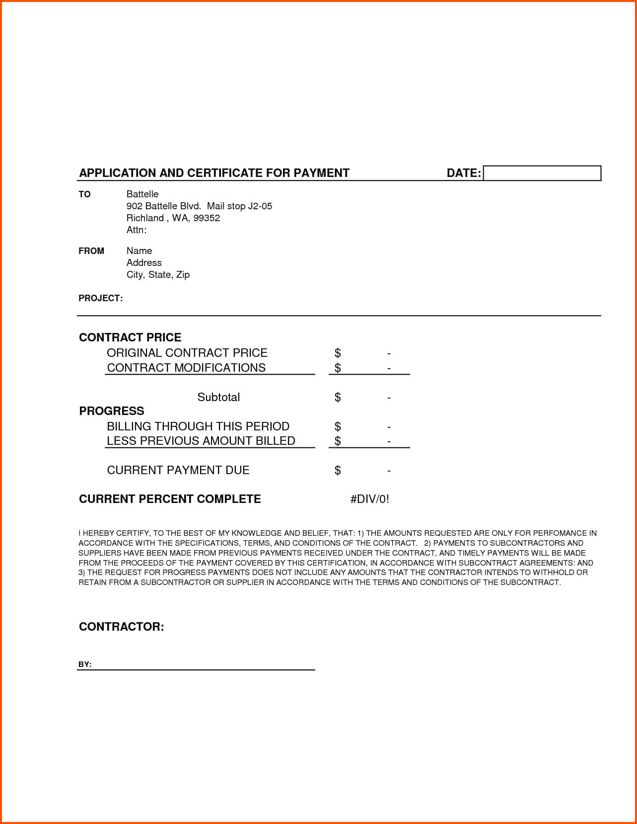Completion Template Doc Certificate Certification Letter For Throughout Construction Certificate Of Completion Template