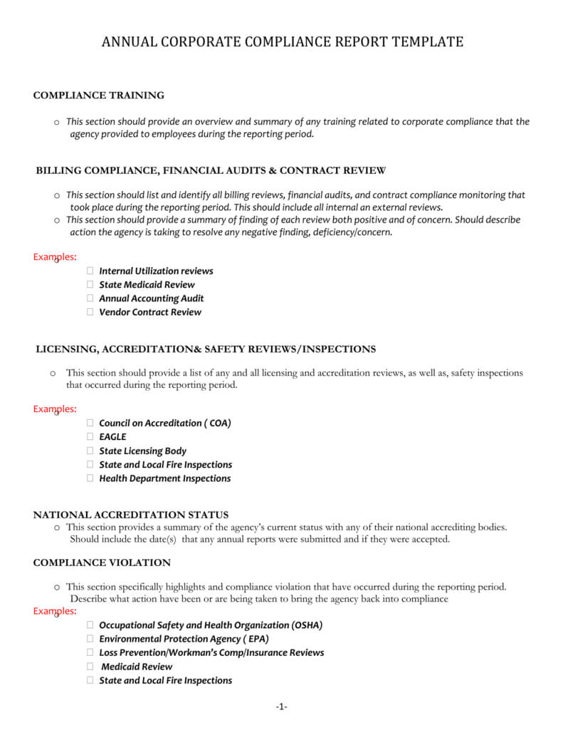 Compliance Report Template {Doc} Pertaining To Training Summary Report Template